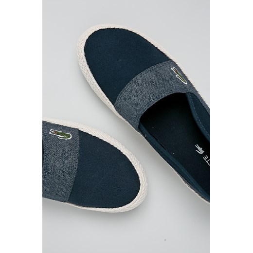 Espadryle damskie Lacoste letnie bez zapięcia płaskie casualowe