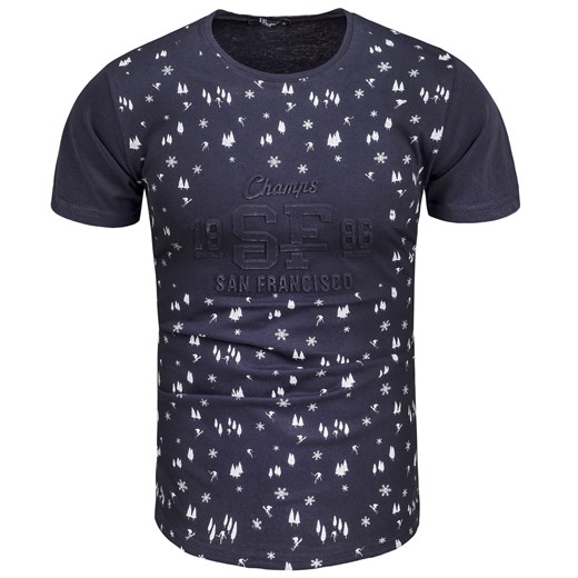 Koszulka męska t-shirt 3D niebieski Recea Recea  XL Recea.pl