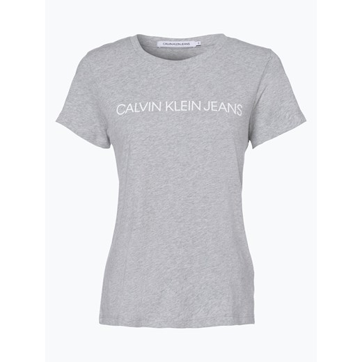Calvin Klein Jeans - T-shirt damski, szary Calvin Klein  M vangraaf