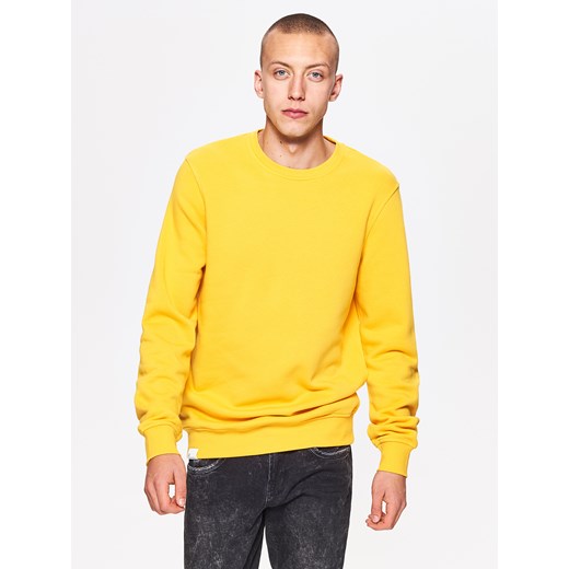 Cropp - Gładka bluza basic - Żółty Cropp  XL 