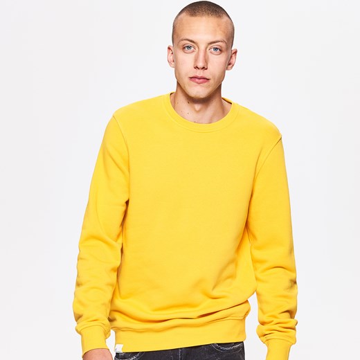 Cropp - Gładka bluza basic - Żółty  Cropp L 