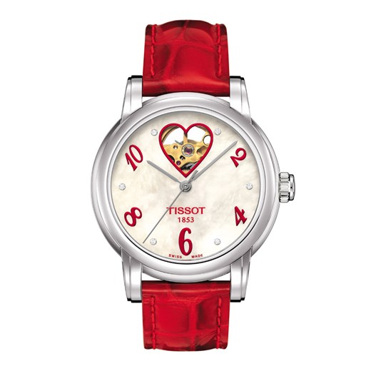 TISSOT T0502071611602 Zegarek damski TISSOT T-CLASSIC Lady Heart T050.207.16.116.02 Dostawa Gratis! 100 Dni na Zwrot Towaru - Gwarancja Satysfakcji!!! otozegarki czerwony błyszczące