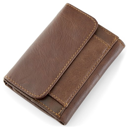 Wielofunkcyjny portfel skórzany w kolorze brązowym RFID  Trendhim  