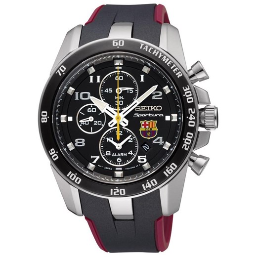 SEIKO SNAE93P1 FC Barcelona Edition Zegarek Męski SNAE93P1 Sportura Dostawa Gratis! 100 Dni na Zwrot Towaru - Gwarancja Satysfakcji!!! otozegarki szary elegancki