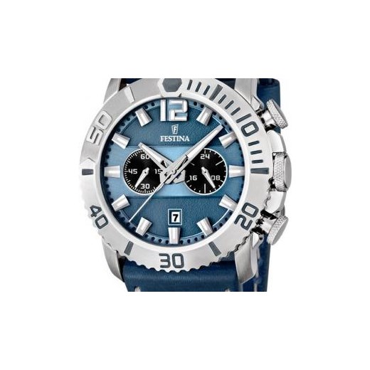Zegarek Męski FESTINA F16614/2 Sport Chrono - 16614/2 Dostawa Gratis! 100 Dni na Zwrot Towaru - Gwarancja Satysfakcji!!! otozegarki niebieski zegarek