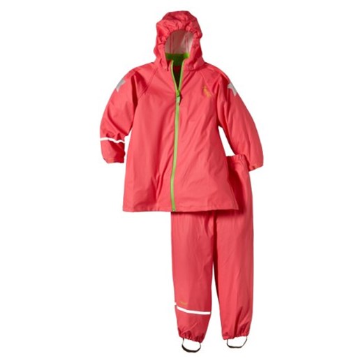 celavi dziewczęce spodnie od deszczu Rain Wear Suit – PU with Star -  128 (130) różowy (coral)