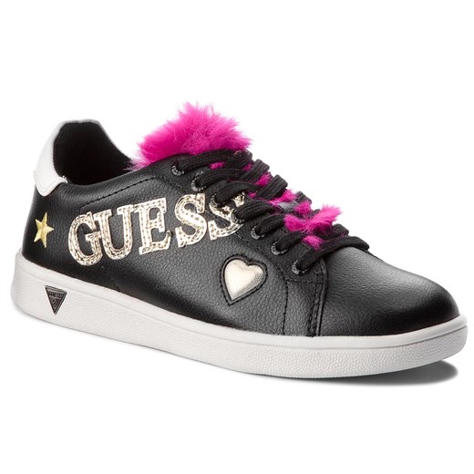 Sneakersy GUESS - FLUPE3 LEA12 BLKFU Guess  35 eobuwie.pl okazja 