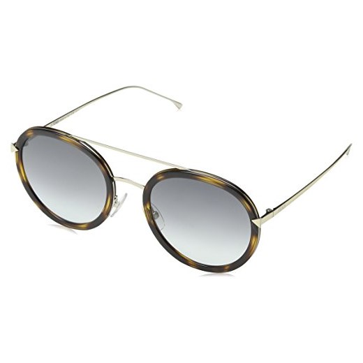 Fendi Funky kąt okrągłe okulary przeciwsłoneczne w havanna złoty FF 0156/S v4z 51 -  51 Fendi  sprawdź dostępne rozmiary Amazon