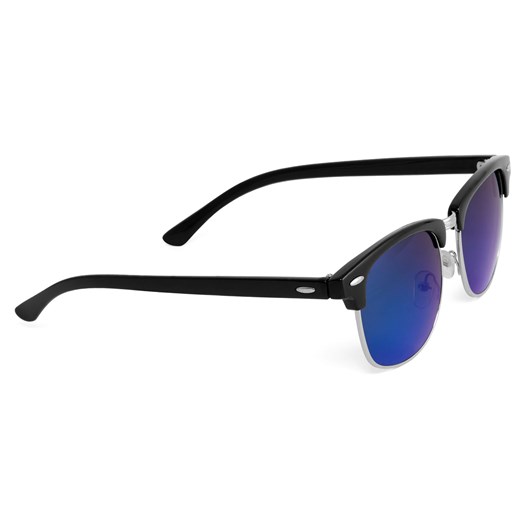 Czarno-niebieskie lustrzane okulary przeciwsłoneczne  Trendhim  