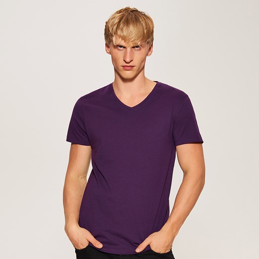 House - T-shirt basic - Fioletowy House  L 