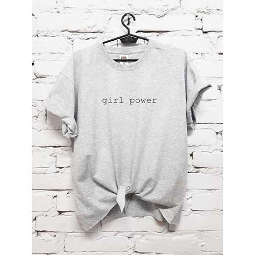 Bluzka wiązana w tali z napisem girl power  Time For Fashion  