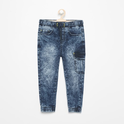 Reserved - Jeansowe spodnie jogger cargo - Niebieski  Reserved 116 