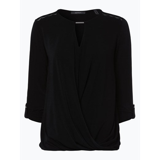 Esprit Collection - Damska koszulka z długim rękawem, czarny  Esprit M vangraaf