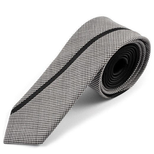 Szary elegancki krawat z wełny Trendhim   