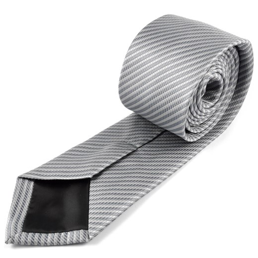 Szary krawat z mikrofibry  Trendhim  