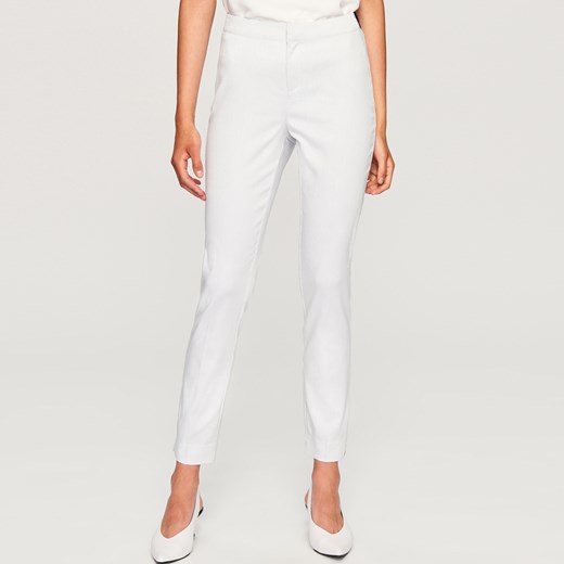 Reserved - Spodnie w minimalistyczny deseń - Biały Reserved  36 