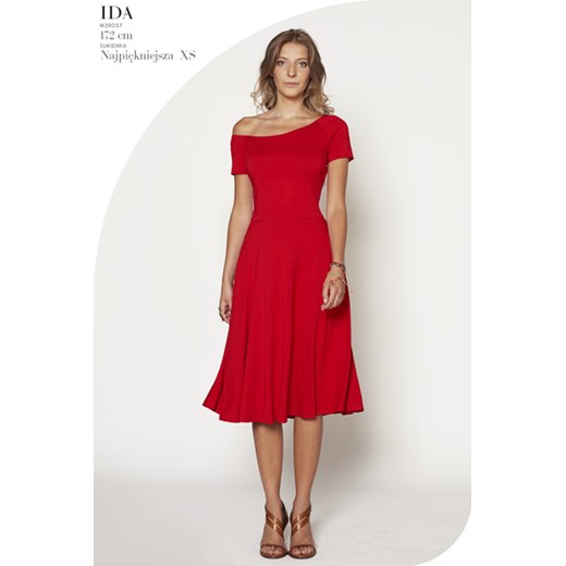 NAJPIĘKNIEJSZA czerwona - EDYCJA LIMITOWANA - sukienka z kieszeniami Risk Made In Warsaw  XS 