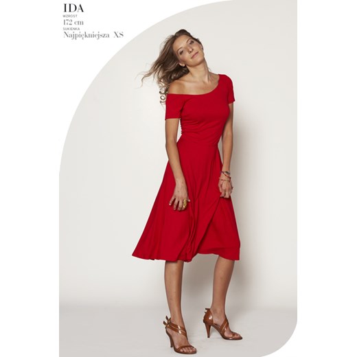 NAJPIĘKNIEJSZA czerwona - EDYCJA LIMITOWANA - sukienka z kieszeniami Risk Made In Warsaw  XS 