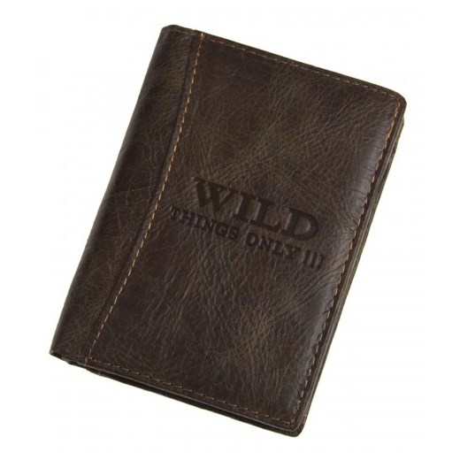 Ciemno brązowy męski portfel skórzany Always Wild 5500 Duży Pionowy Wild   galanter