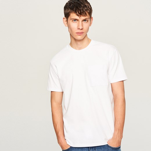 Reserved - T-shirt z bawełny organicznej - Biały  Reserved S 