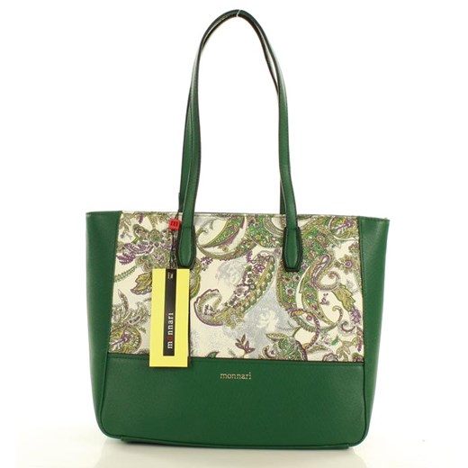 MONNARI Niezwykła torebka na ramię z orientalnym wzorem zielony Monnari   Verostilo
