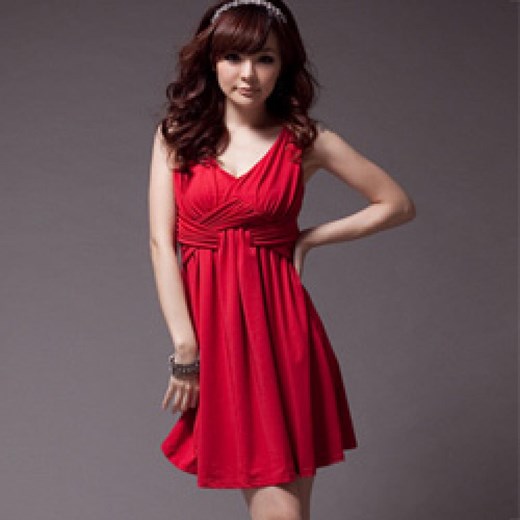 Czerwona sukienka damska Japan Style S2199