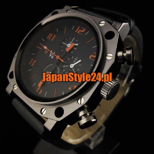 Czarny kwarcowy zegarek Japan Style Z2225