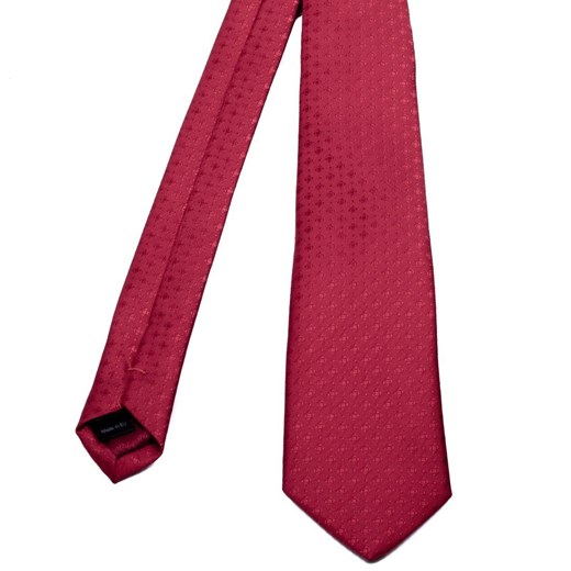 EM-0122 Krawat Jedwabny Żakardowy w Kolorze Czerwonym ELSANTI Milanówek    ELSANTI Milanówek