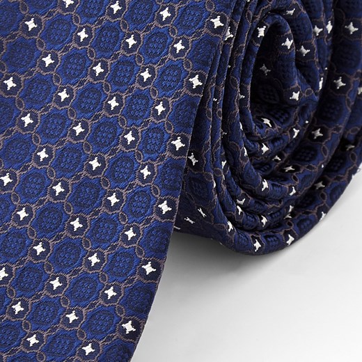 Niebieski krawat z tkaniny dekoracyjnej  Trendhim  