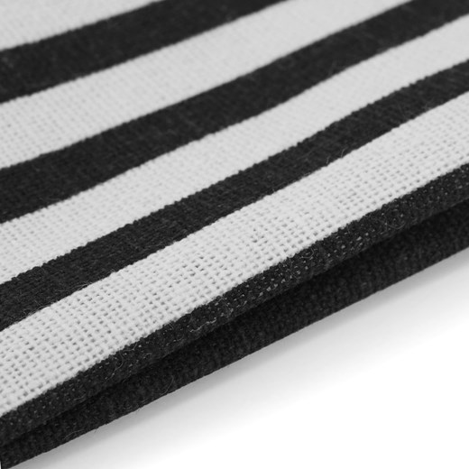 Poszetka w biało-czarnym kolorze w paski Trendhim   