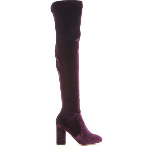 Aquazzura Botki dla Kobiet Na Wyprzedaży, Purpurowy, Welur, 2019, 36 37 38 38.5