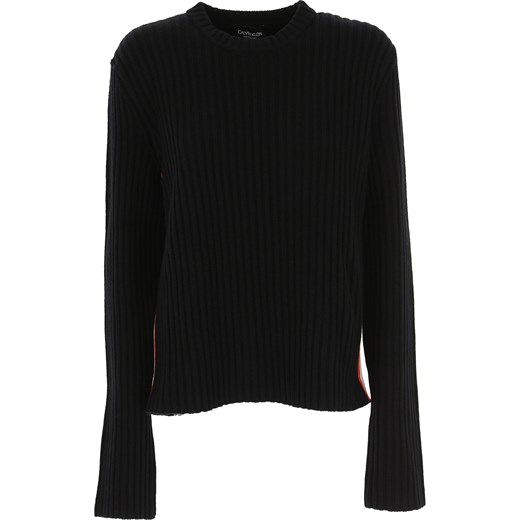 Calvin Klein Sweter dla Kobiet Na Wyprzedaży, czarny, Bawełna, 2019, 38 40 M