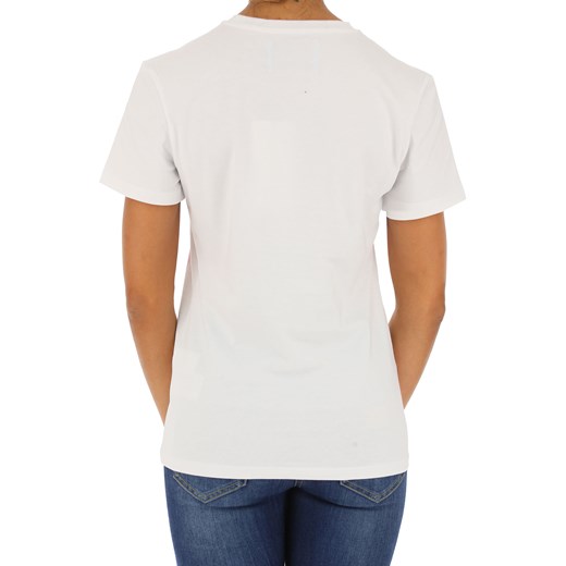 Calvin Klein Koszulka dla Kobiet Na Wyprzedaży, Biały, Bawełna, 2019, 40 44