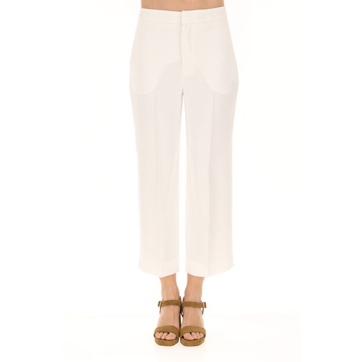 PT01 Spodnie dla Kobiet Na Wyprzedaży, biały, Poliester, 2019, 38 40 46