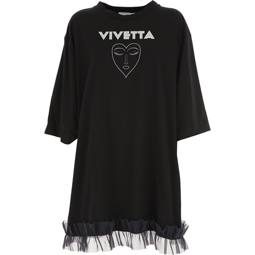 VIvetta Koszulka dla Kobiet Na Wyprzedaży, czarny, Bawełna, 2019, 40 44