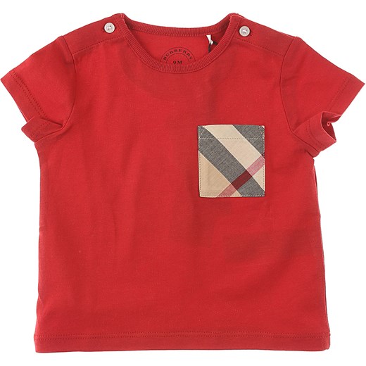 Burberry Koszulka Niemowlęca dla Chłopców Na Wyprzedaży, Czerwony, Bawełna, 2019, 18M