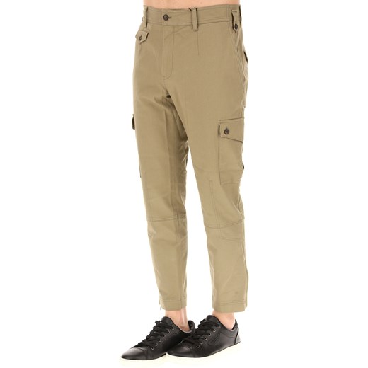 Dolce & Gabbana Spodnie dla Mężczyzn, wojskowy zielony, Bawełna, 2019, 50 52