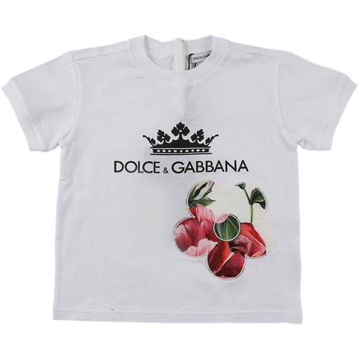Dolce & Gabbana Koszulka Niemowlęca dla Dziewczynek Na Wyprzedaży, Biały, Bawełna, 2019, 3Y 9M