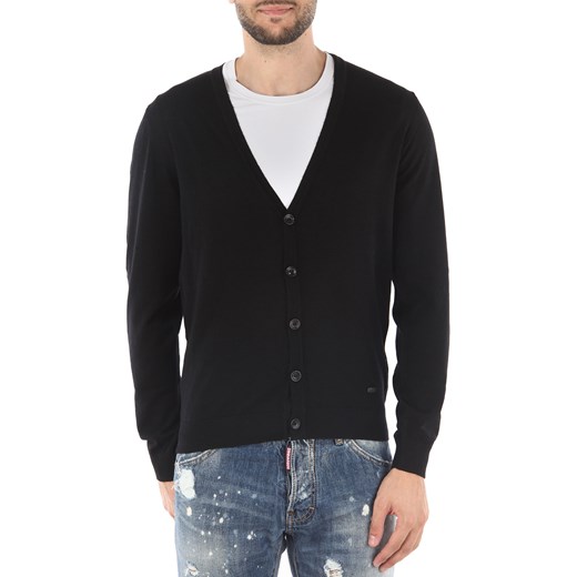 Emporio Armani Sweter dla Mężczyzn Na Wyprzedaży, czarny, Bawełna, 2019, L M S