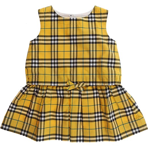 Burberry Sukienka Niemowlęca dla Dziewczynek Na Wyprzedaży w Dziale Outlet, żółty, Bawełna, 2019, 18M 6M