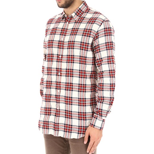 Dsquared Koszula dla Mężczyzn Na Wyprzedaży w Dziale Outlet, czerwony, Bawełna, 2019, L S
