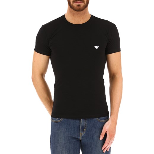 Emporio Armani Koszulka dla Mężczyzn Na Wyprzedaży, Czarny, Bawełna, 2019, M XL