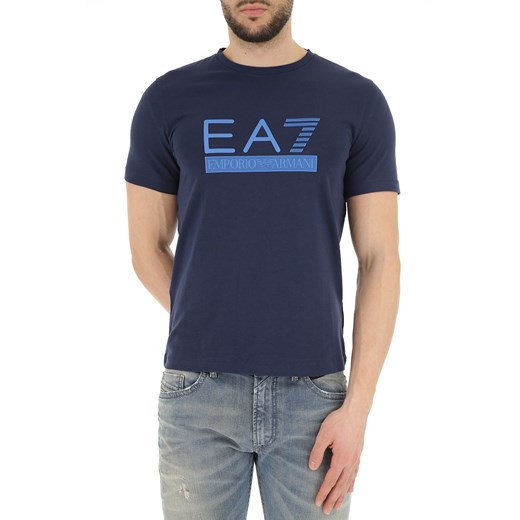 Emporio Armani Koszulka dla Mężczyzn Na Wyprzedaży w Dziale Outlet, niebieski (Blue Navy), Bawełna, 2019, L S XL