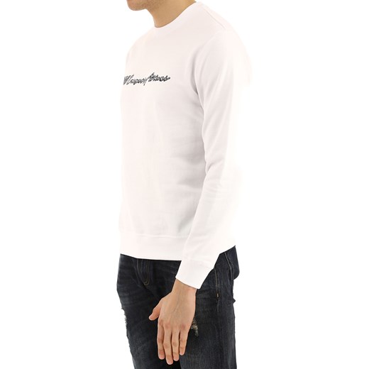 Emporio Armani Bluza dla Mężczyzn Na Wyprzedaży, Biały, Bawełna, 2019, L XL