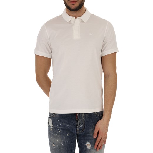 Emporio Armani Koszulka Polo dla Mężczyzn Na Wyprzedaży, biały, Bawełna, 2019, S XXL XXXL