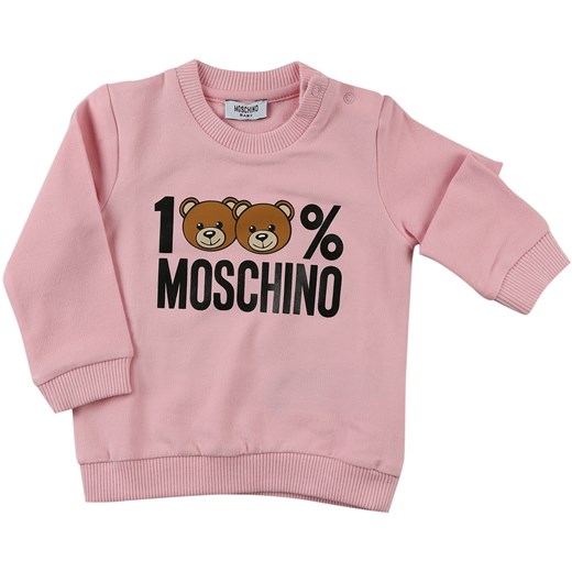 Moschino Bluzy Niemowlęce dla Dziewczynek Na Wyprzedaży, Różowy, Bawełna, 2019, 6M 9M