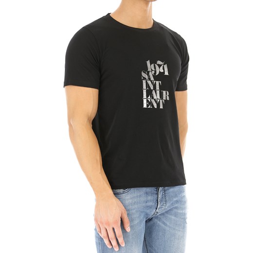 Yves Saint Laurent Koszulka dla Mężczyzn Na Wyprzedaży w Dziale Outlet, czarny, Bawełna, 2019, L S