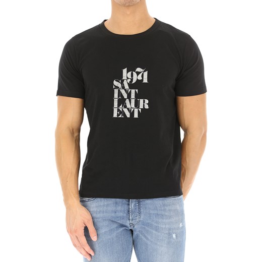 Yves Saint Laurent Koszulka dla Mężczyzn Na Wyprzedaży w Dziale Outlet, czarny, Bawełna, 2019, L S