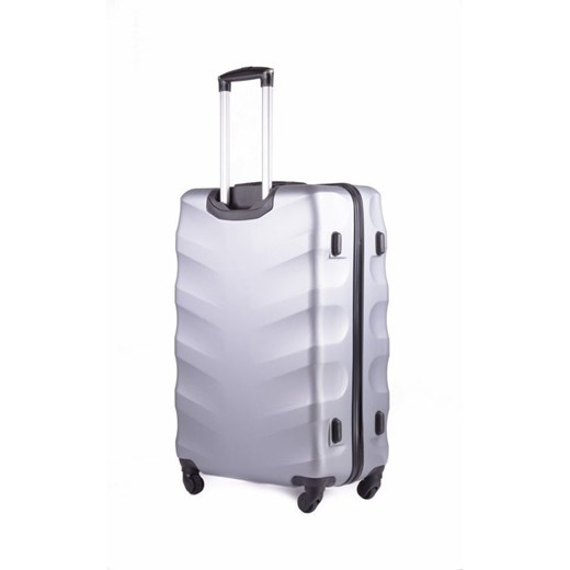 Średnia walizka podróżna na kółkach SOLIER STL402 M ABS srebrna Solier   Skorzana.com