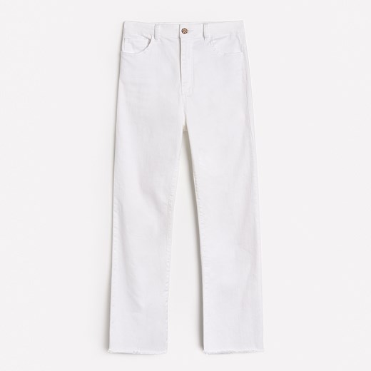 Reserved - Białe jeansy typu flare - Biały Reserved  36 